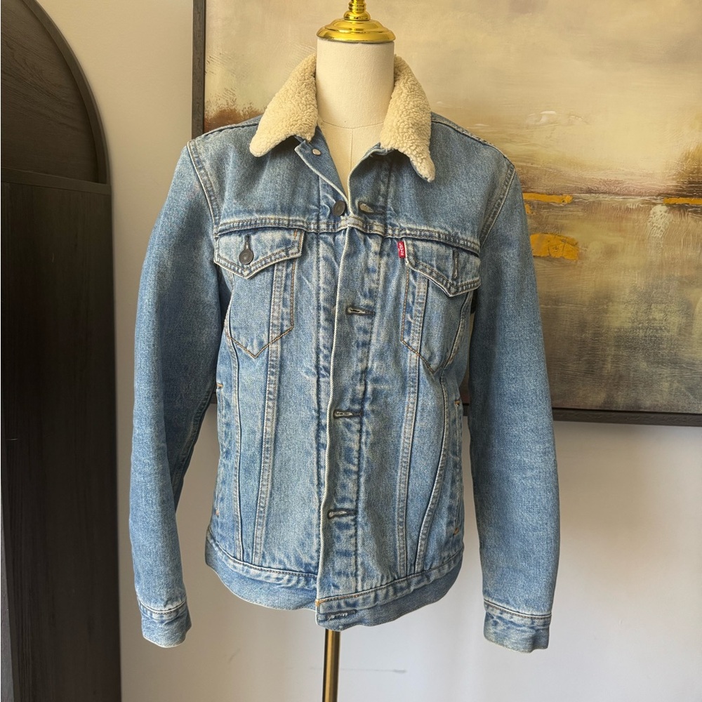 Levi's Blue and Cream Lightweight Shirt Jacket
